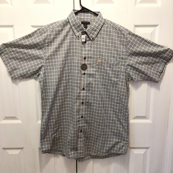 Knights Sportswear Mens Big & Tall Blue Plaid Short Sleeve Button Up Shirt LT - Picture 2 of 9